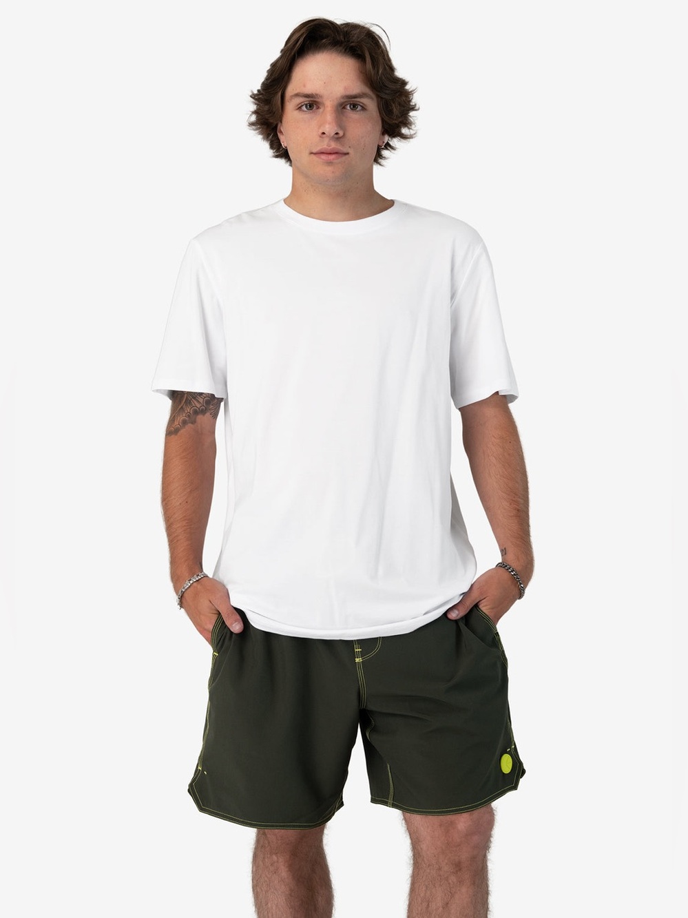 Ethika Men's Apex Swim Short in Olive Green